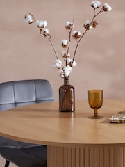 Birlea Brown Axel Round Fluted Dining Table - Image 2 of 5