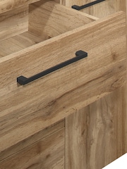Birlea Brown Compton 3 Drawer 2 Door Sideboard - Image 2 of 4