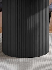 Birlea Black Axel Round Fluted Dining Table Set - Image 5 of 7