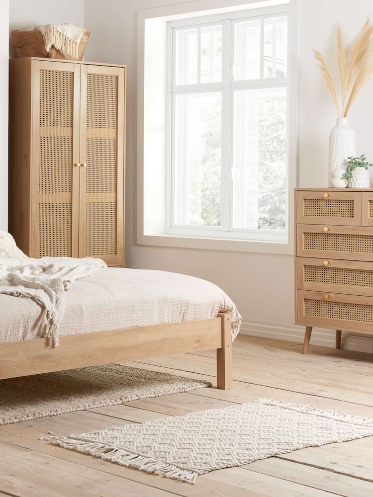 Birlea Brown Croxley 5 Drawer Rattan 5 Drawer Chest - Image 2 of 6