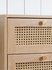 Birlea Brown Croxley 5 Drawer Rattan 5 Drawer Chest - Image 3 of 6