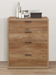 Birlea Oak Stockwell 4 + 2 4 Drawer Chest - Image 1 of 4