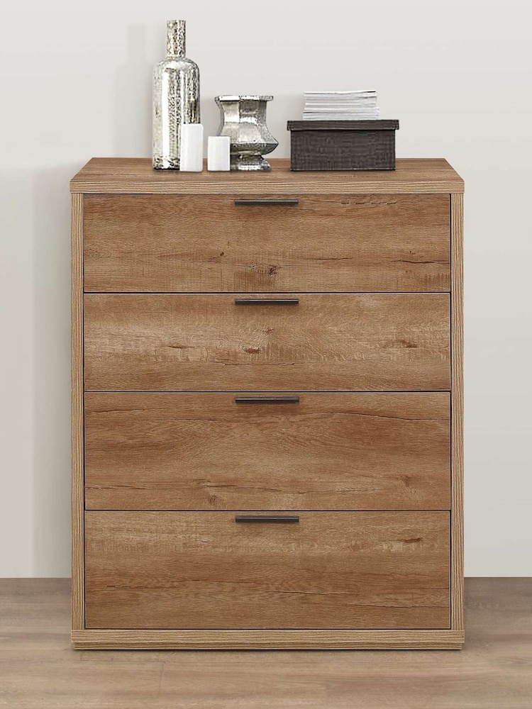 Birlea Oak Stockwell 4 + 2 4 Drawer Chest - Image 1 of 4