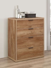 Birlea Oak Stockwell 4 + 2 4 Drawer Chest - Image 2 of 4