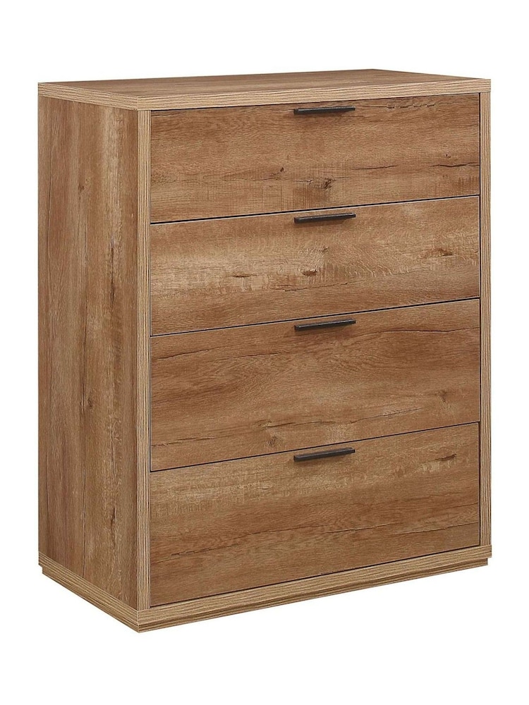 Birlea Oak Stockwell 4 + 2 4 Drawer Chest - Image 4 of 4