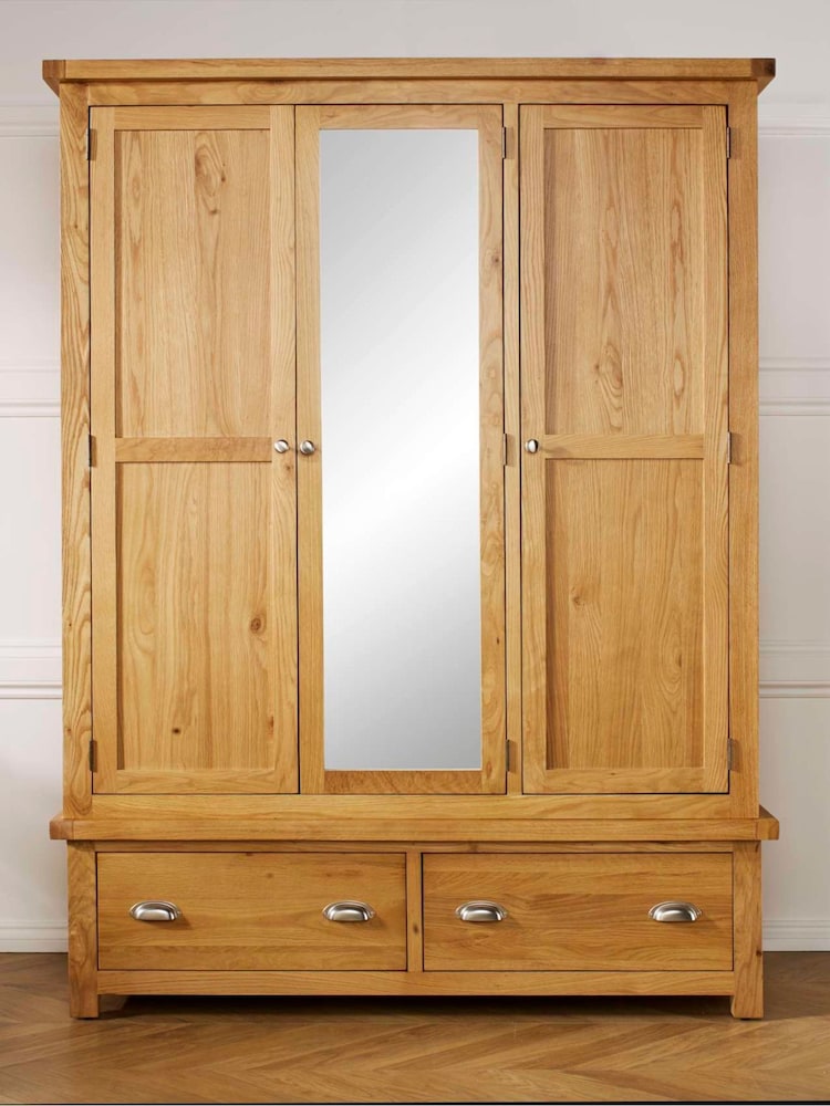 Birlea Brown Woburn Triple, 2 Drawers Wardrobe - Image 1 of 4