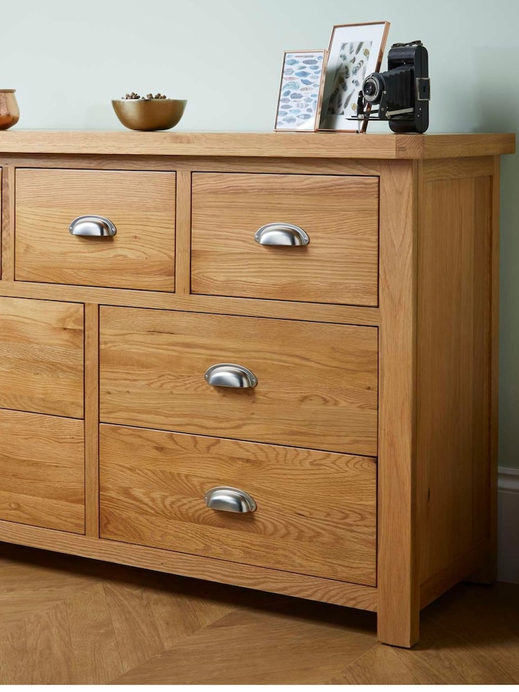 Birlea Brown Woburn 4 + 3 7 Drawer Chest - Image 1 of 8