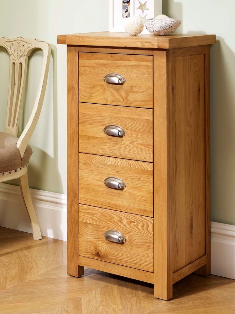 Birlea Brown Woburn 4 + 3 4 Drawer Tall Chest - Image 1 of 5
