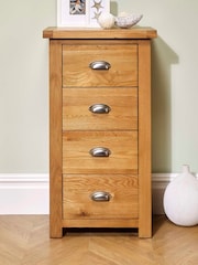 Birlea Brown Woburn 4 + 3 4 Drawer Tall Chest - Image 2 of 5
