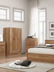 Birlea Brown Stockwell Double, 1 Drawer Wardrobe - Image 3 of 4