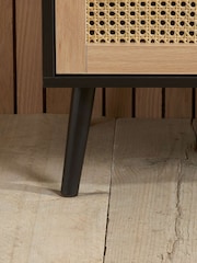 Birlea Black Croxley 5 Drawer Rattan 5 Drawer Chest - Image 4 of 6