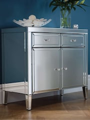 Birlea Silver Valencia 2 Drawer 2 Door Sideboard - Image 2 of 9