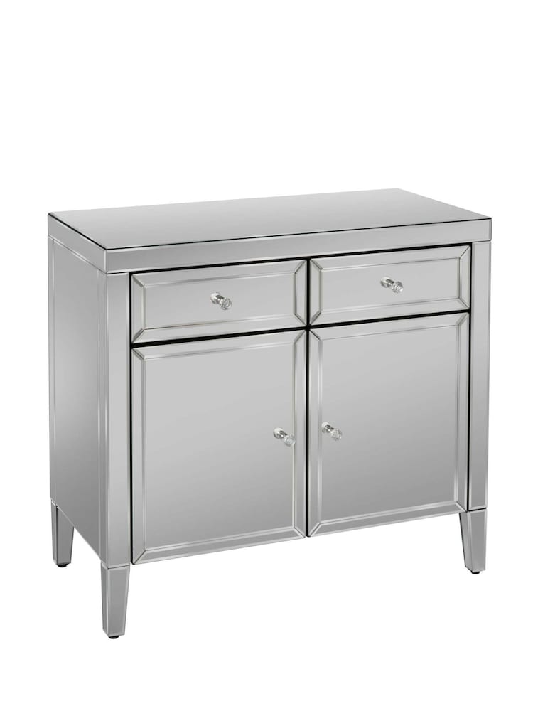 Birlea Silver Valencia 2 Drawer 2 Door Sideboard - Image 9 of 9