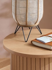 Birlea Brown Axel Fluted Side Table - Image 4 of 7