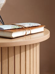 Birlea Brown Axel Fluted Side Table - Image 5 of 7