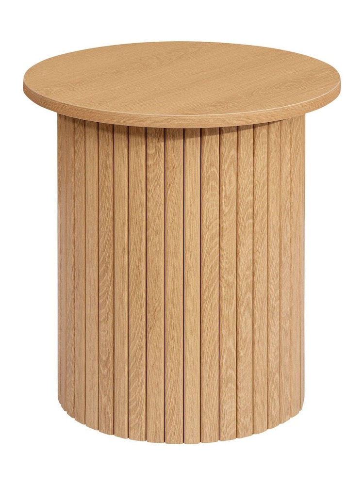 Birlea Brown Axel Fluted Side Table - Image 7 of 7