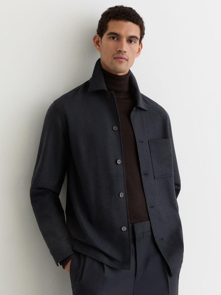 Reiss Navy Cooper Shirt - Image 1 of 8 Reiss Navy Cooper Shirt - Image 1 of 8
