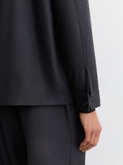 Reiss Navy Cooper Wool-Blend Patch-Pocket Overshirt - Image 5 of 8