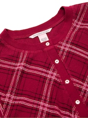 Victoria's Secret Red Lacquer Christmas Tartan Thermal Long Pyjamas Set - Image 3 of 3
