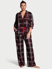 Victoria's Secret Black & Red Christmas Tartan Long Pyjamas Set - Image 1 of 2