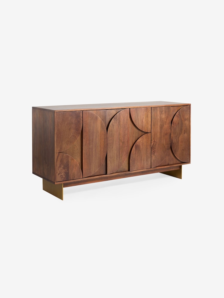 MADE.COM Dark Mango Wood Keala Large Sideboard - Image 1 of 2 MADE.COM Dark Mango Wood Keala Large Sideboard - Image 1 of 2