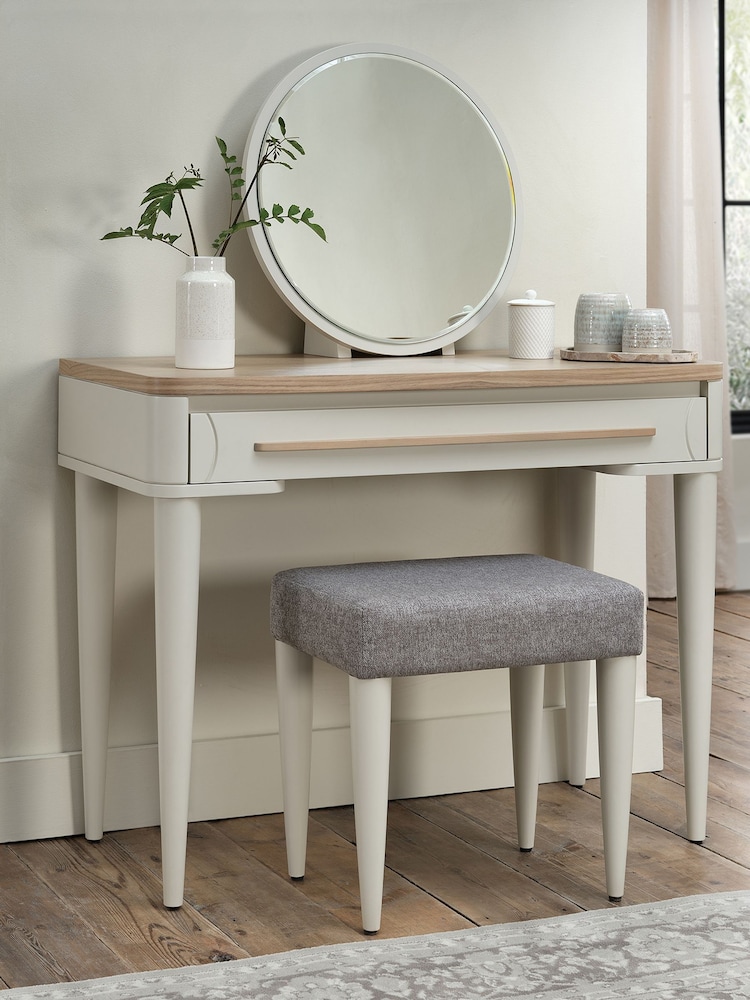 Bentley Designs Scandi Oak Soft Grey Larsen Dressing Table - Image 1 of 6