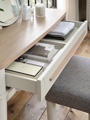 Bentley Designs Scandi Oak Soft Grey Larsen Dressing Table - Image 6 of 6
