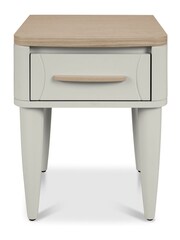 Bentley Designs Scandi Oak Soft Grey Larsen 1 Drawer Nightstand - Image 4 of 5