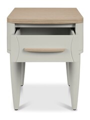 Bentley Designs Scandi Oak Soft Grey Larsen 1 Drawer Nightstand - Image 5 of 5