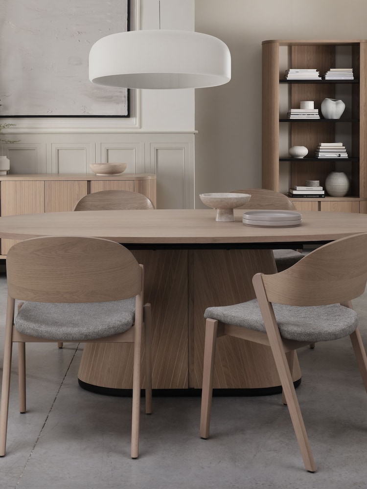 Bentley Designs Scandi Oak Vega 4 Seater Fixed Dining Table - Image 1 of 4