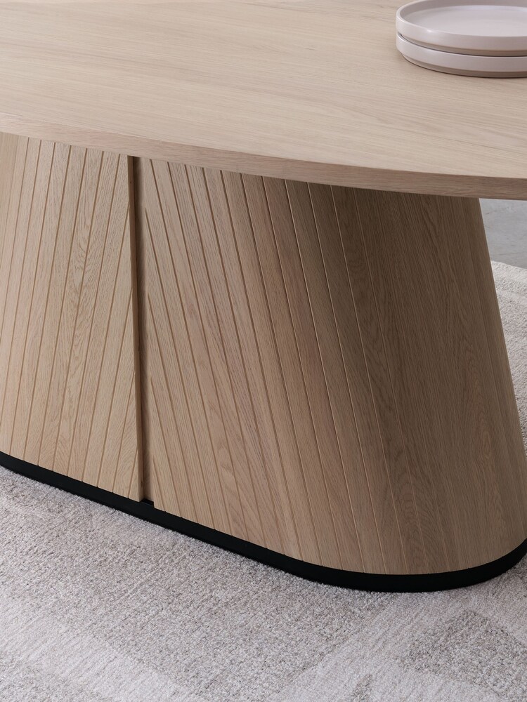 Bentley Designs Scandi Oak Vega 4 Seater Fixed Dining Table - Image 2 of 4