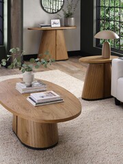 Bentley Designs Rustic Oak Vega Console Table Unit - Image 2 of 4