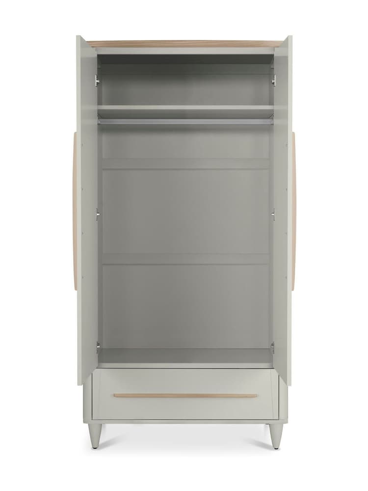 Bentley Designs Scandi Oak Soft Grey Larsen Double Wardrobe - Image 4 of 4