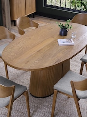 Bentley Designs Rustic Oak Vega 6 Seater Fixed Dining Table - Image 1 of 4