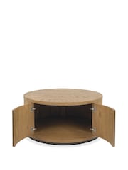 Bentley Designs Rustic Oak Vega Round Coffee Table Sideboard - Image 5 of 5