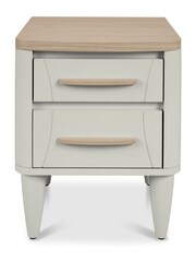 Bentley Designs Scandi Oak Soft Grey Larsen 2 Drawer Nightstand - Image 3 of 4