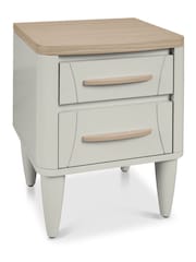 Bentley Designs Scandi Oak Soft Grey Larsen 2 Drawer Nightstand - Image 6 of 8