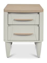 Bentley Designs Scandi Oak Soft Grey Larsen 2 Drawer Nightstand - Image 7 of 8