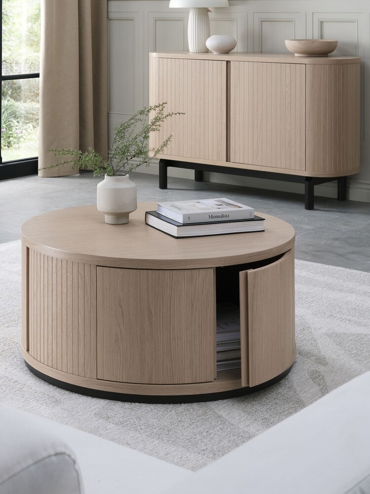Bentley Designs Scandi Oak Vega Round Coffee Table - Image 1 of 5
