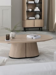 Bentley Designs Rustic Oak Vega Oval Coffee Table - Image 1 of 4
