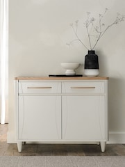 Bentley Designs Scandi Oak Soft Grey Larsen Narrow Sideboard - Image 1 of 5