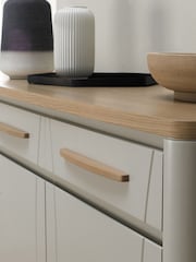 Bentley Designs Scandi Oak Soft Grey Larsen Narrow Sideboard - Image 2 of 5