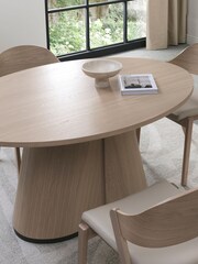 Bentley Designs Scandi Oak Vega 6 Seater Fixed Dining Table - Image 1 of 4