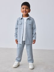 Baker by Ted Baker Textured Shacket, T-Shirt and Trousers Set - Image 1 of 13