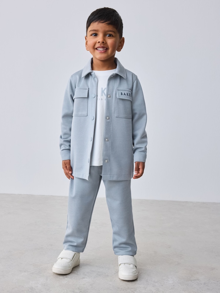 Baker by Ted Baker Textured Shacket, T-Shirt and Trousers Set - Image 1 of 13