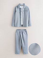 Baker by Ted Baker Textured Shacket, T-Shirt and Trousers Set - Image 6 of 13
