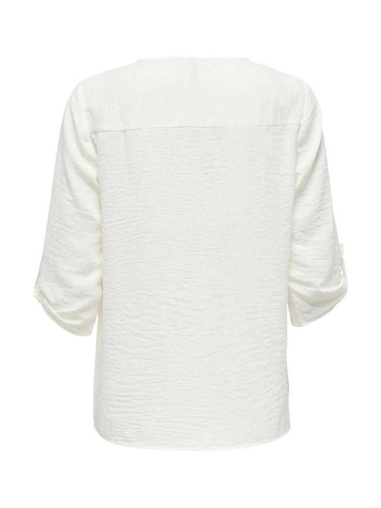 JDY White Woven V-Neck Top - Image 7 of 7 JDY White Woven V-Neck Top - Image 7 of 7