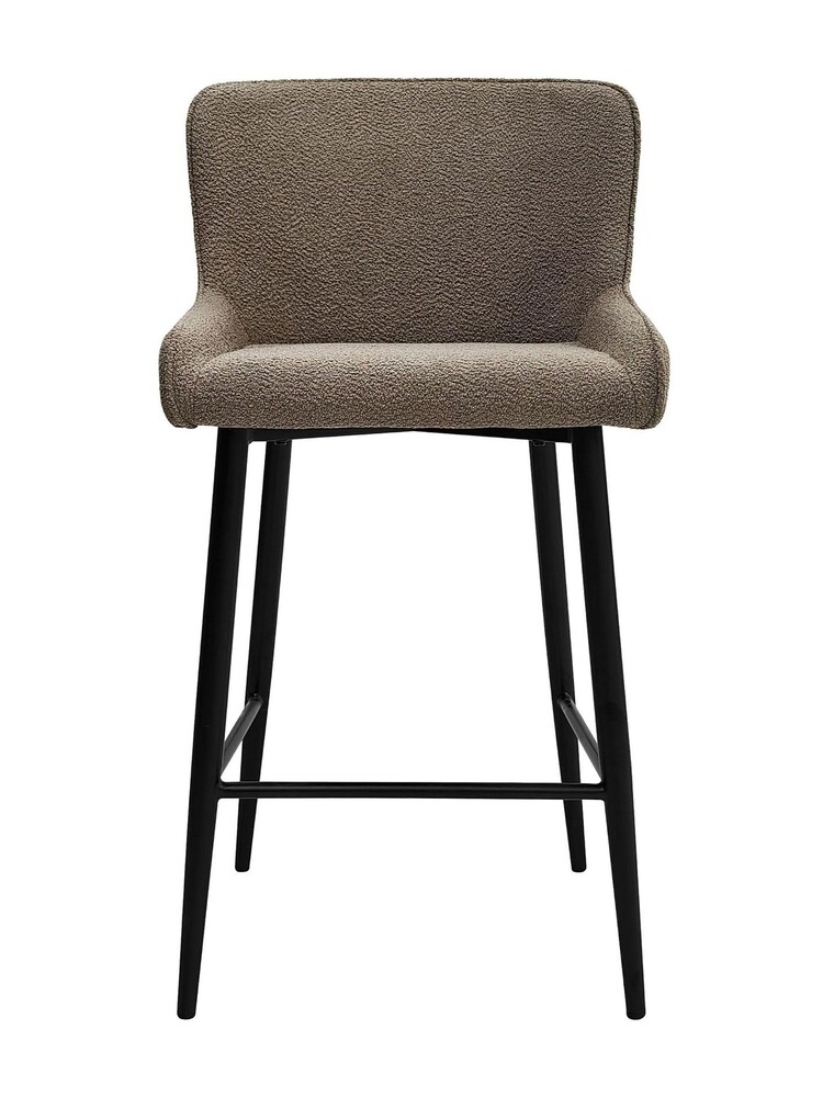 Bentley Designs Set of 2 Beige Rubens Upholstered Barstools - Image 2 of 5