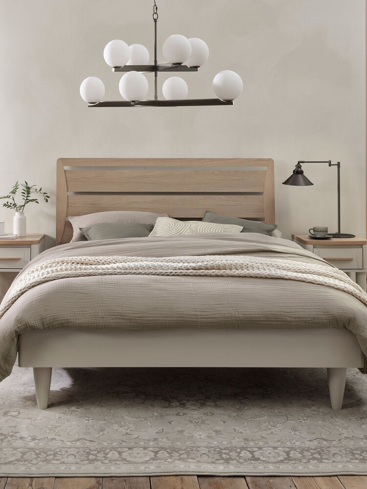 Bentley Designs Scandi Oak Soft Grey Larsen Slatted Bedstead - Image 5 of 5
