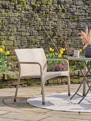 Pacific Grey Outdoor Bench and Armchair Bistro Set - Image 5 of 6